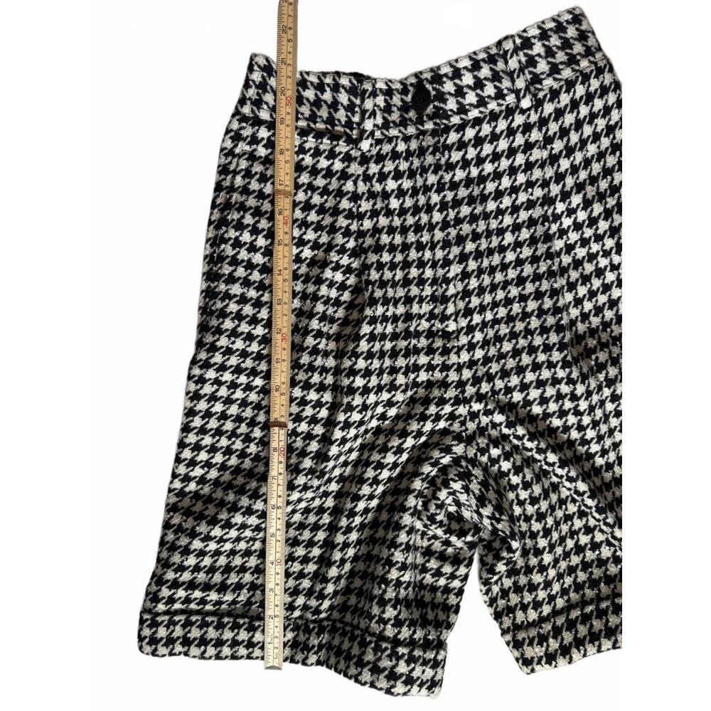 Lillie Rubin 80s 90s VTG Black White Houndstooth Shorts Blazer Suit Set - Picture 6 of 8